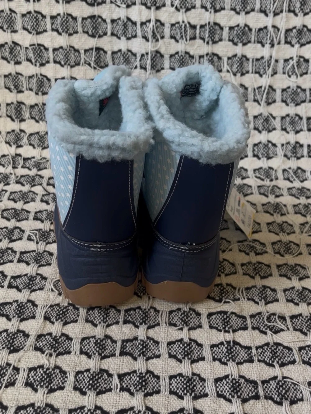 NWT Bluey Toddler Size 7 Winter Snow Boots Blue Faux Fur Warm